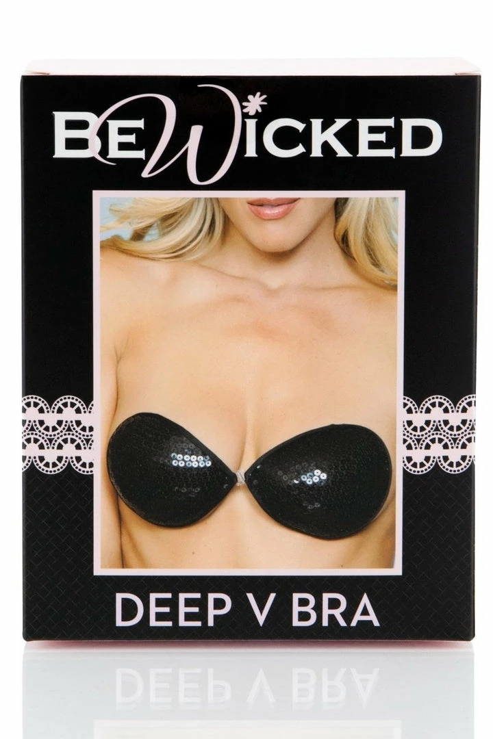 Be Wicked Black Sequin Adhesive Bra LINGERIE 6 Be Wicked Black Sequin Adhesive Bra LINGERIE