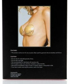 Be Wicked Gold Sequin Adhesive Bra