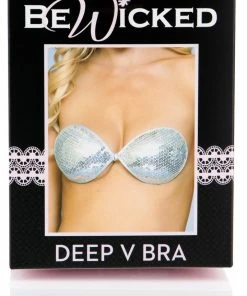 Be Wicked Silver Sequin Adhesive Bra LINGERIE
