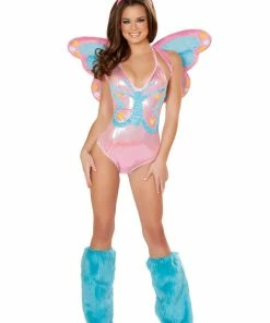 JValentine Sexy Pink Pastel Butterfly Romper 9 JValentine Sexy Pink Pastel Butterfly Romper