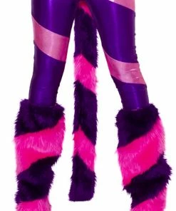 JValentine Cheshire Diagonal Furry Legwarmers
