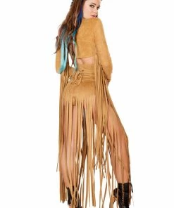JValentine CLOTHING Honey Suede Long Fringe Shorts