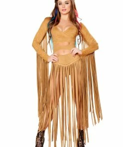 JValentine CLOTHING Honey Suede Long Fringe Shorts