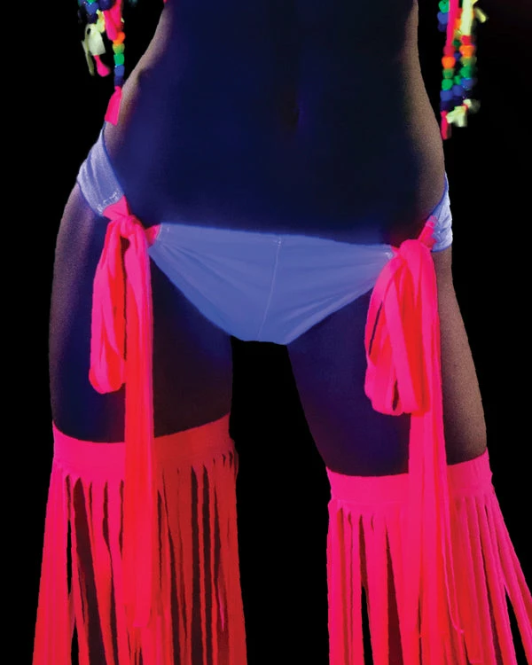 JValentine Fringe White Hot Pink Tie Side Shorts CLOTHING 4 JValentine Fringe White Hot Pink Tie Side Shorts CLOTHING