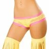 JValentine Sexy Yellow Pink Lace Short