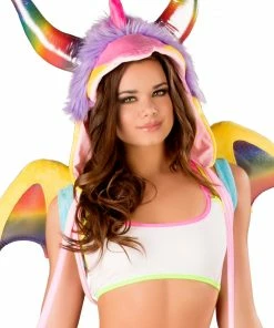 JValentine CLOTHING Basic Rainbow String Crop Top