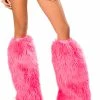 JValentine Rave Leg Warmers & Wraps Super Fluff Hot Pink Legwarmers