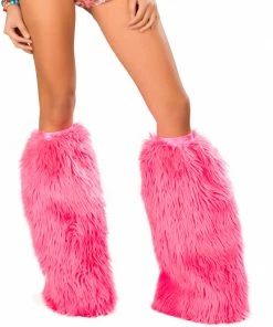 JValentine Rave Leg Warmers & Wraps Super Fluff Hot Pink Legwarmers