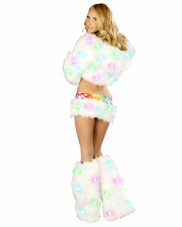 JValentine Rave Leg Warmers & Wraps Light Up White Cosmos Legwarmers 6 JValentine Rave Leg Warmers & Wraps Light Up White Cosmos Legwarmers