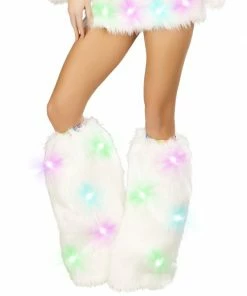JValentine Rave Leg Warmers & Wraps Light Up White Cosmos Legwarmers