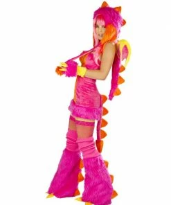 JValentine Pink Dragon Deluxe Legwarmers With Spikes Rave Leg Warmers & Wraps