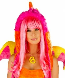 JValentine Pink Dragon Deluxe Hood With Spikes