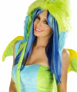 JValentine Rave Accessories Puff Dragon Deluxe Hood With Spikes