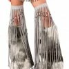 JValentine Silver Furry Indian Legwarmers Rave Leg Warmers & Wraps