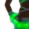 Girlielingerie.com White Fur Light-up Gloves With Green Lights