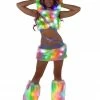 JValentine Rainbow Sherbet Fur Light-Up Skirt CLOTHING 1 JValentine Rainbow Sherbet Fur Light-Up Skirt CLOTHING