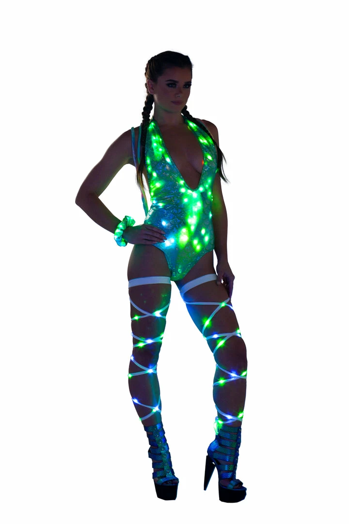 JValentine Aqua Mermaid Light-up Romper 3 JValentine Aqua Mermaid Light-up Romper