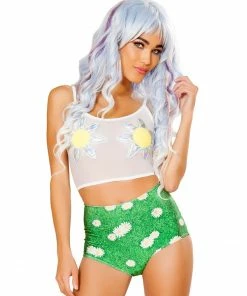 JValentine CLOTHING Daisy On Grass Mesh Tank Top 8 JValentine CLOTHING Daisy On Grass Mesh Tank Top