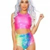 JValentine Diamond Hologram High-Waist Short CLOTHING