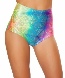 JValentine Diamond Hologram High-Waist Short CLOTHING