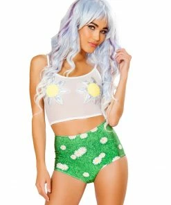 JValentine Daisies On Grass High-Waist Short