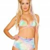 JValentine Pastel Tie Dye High-Waist Short