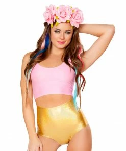 JValentine Gold Twinkle High-Waist Short CLOTHING