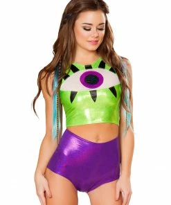 JValentine CLOTHING Purple Twinkle High-Waist Short