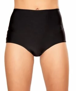 JValentine CLOTHING Black Solid High-Waist Shorts
