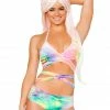 JValentine Pastel Tie Dye Velvet Basic Short CLOTHING