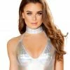 JValentine White Hologram Choker Rave Accessories