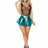 JValentine Blue Clear Vinyl Skirt CLOTHING