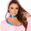 JValentine Tie Dye Metallic Choker Rave Accessories