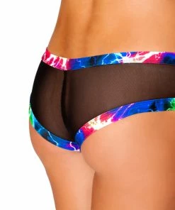 JValentine Black Rainbow Lightning Mesh Hot Short