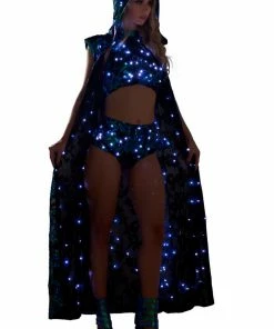 JValentine CLOTHING Aurora Sequin Light Up Crop Top
