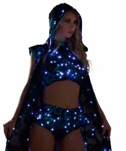 JValentine CLOTHING Aurora Sequin Light Up Crop Top