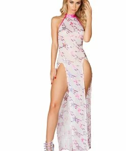 JValentine Pink Shooting Star Mesh Dress CLOTHING