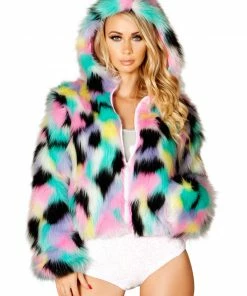 JValentine CLOTHING Hollywood Fur Hooded Jacket