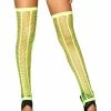 JValentine ACCESORIES Shred Net Neon Yellow Leggings