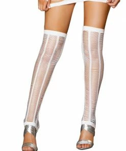 JValentine ACCESORIES Shred Net White Leggings