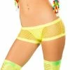 JValentine CLOTHING Net Neon Yellow Shorts