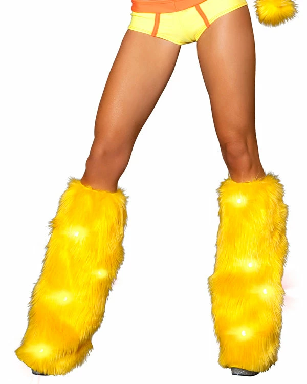 JValentine Light Up Yellow Legwarmers Rave Leg Warmers & Wraps 3 JValentine Light Up Yellow Legwarmers Rave Leg Warmers & Wraps
