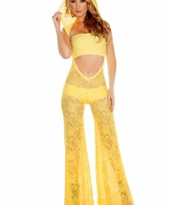 JValentine Hooded Lace Flare Jumpsuit 14 JValentine Hooded Lace Flare Jumpsuit