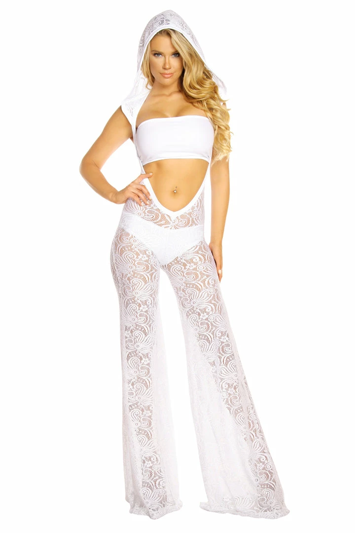 JValentine Hooded Lace Flare Jumpsuit 3 JValentine Hooded Lace Flare Jumpsuit