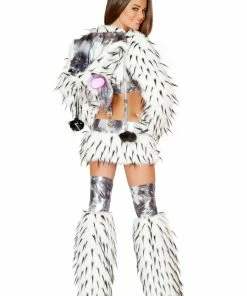 JValentine Faux Fur White And Black Spike Leg Warmers Rave Leg Warmers & Wraps 7 JValentine Faux Fur White And Black Spike Leg Warmers Rave Leg Warmers & Wraps