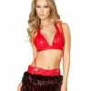 JValentine Faux Fur Red Spike Suspender Skirt And Halter Top CLOTHING 2 JValentine Faux Fur Red Spike Suspender Skirt And Halter Top CLOTHING
