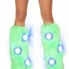 JValentine Furry Light Up Lime Legwarmers Rave Leg Warmers & Wraps 2 JValentine Furry Light Up Lime Legwarmers Rave Leg Warmers & Wraps