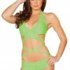 JValentine CLOTHING Strappy Lime Top And Hipster Short Set