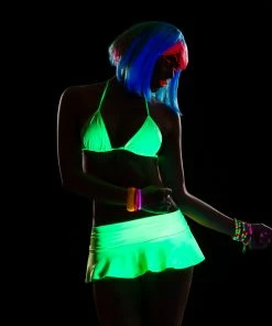 Espiral CLOTHING Wet Look Flirty Mini Skirt